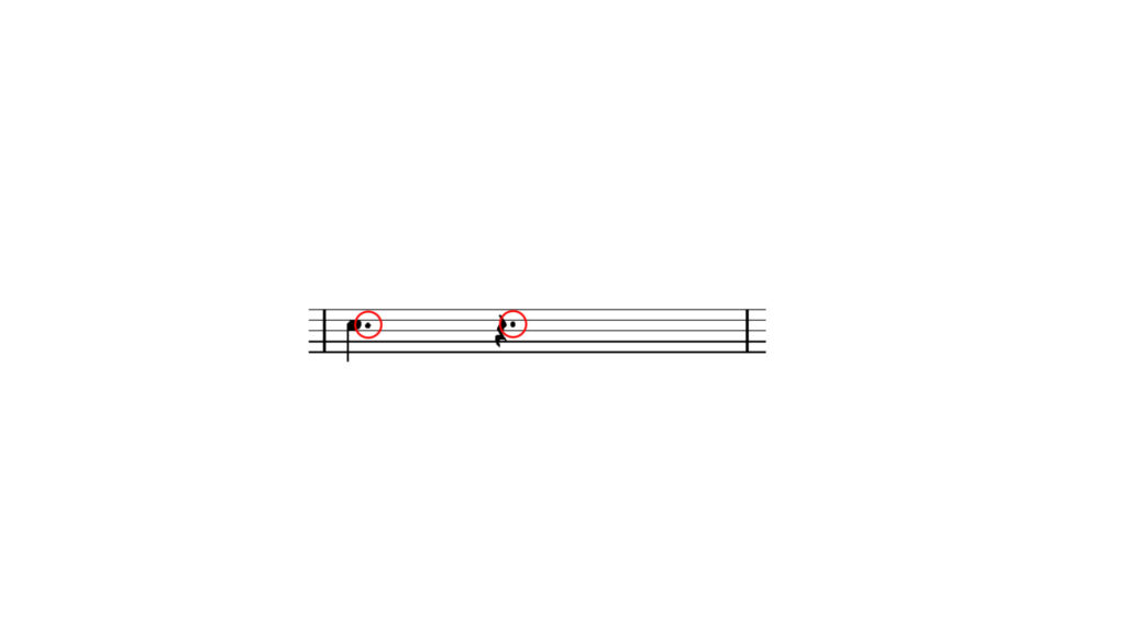 付点4分音符・休符の実際の図