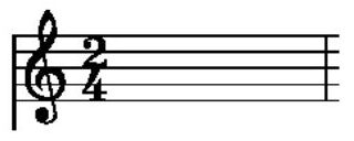 2/4拍子の図