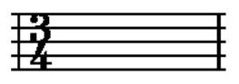 3/4拍子の図